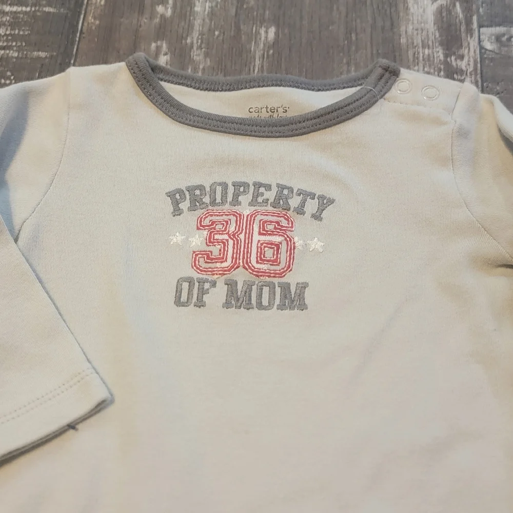 Carter's Gray and Pink Bodysuits Soft Cotton Comfort